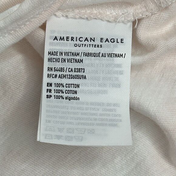 American Eagle Light Pink Tie Dye Muscle Tee Boat Neck Cropped Cotton Sz XXL NWT - Picture 10 of 11